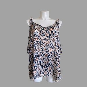 Short Sleeve Cold Shoulder Top